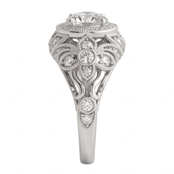 Natural Diamond Ring 2.0ct - White Gold 14K