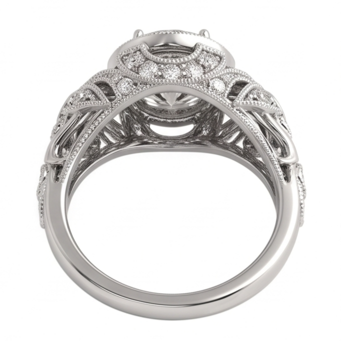 Natural Diamond Ring 2.0ct - White Gold 14K
