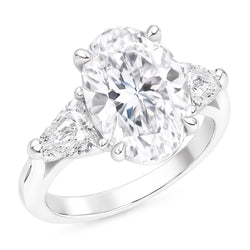 Natural Diamond Ring 2.20ct - White Gold 14K
