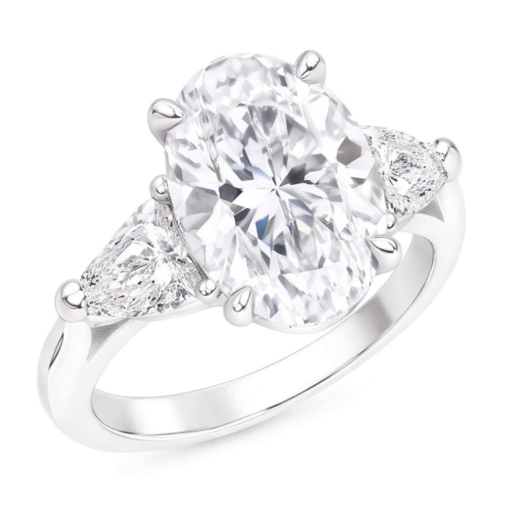 Natural Diamond Ring 2.20ct - White Gold 14K