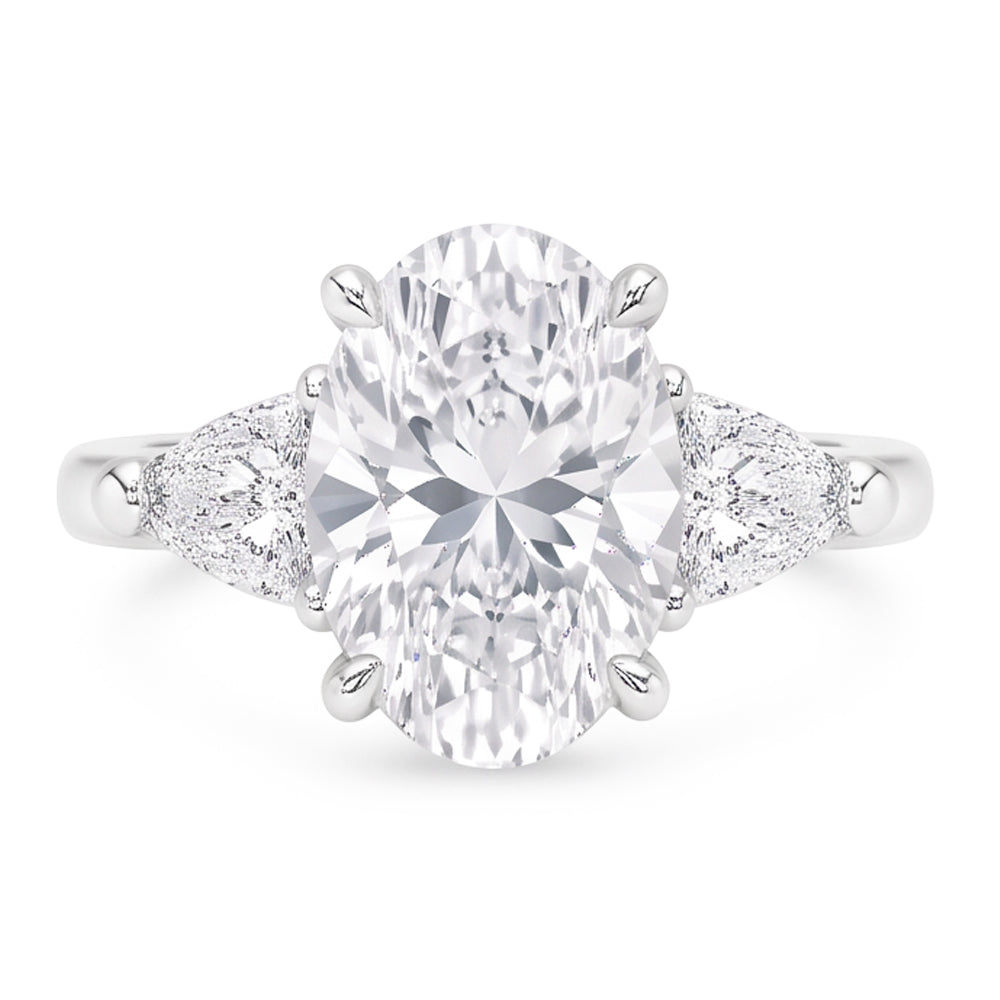 Natural Diamond Ring 2.20ct - White Gold 14K