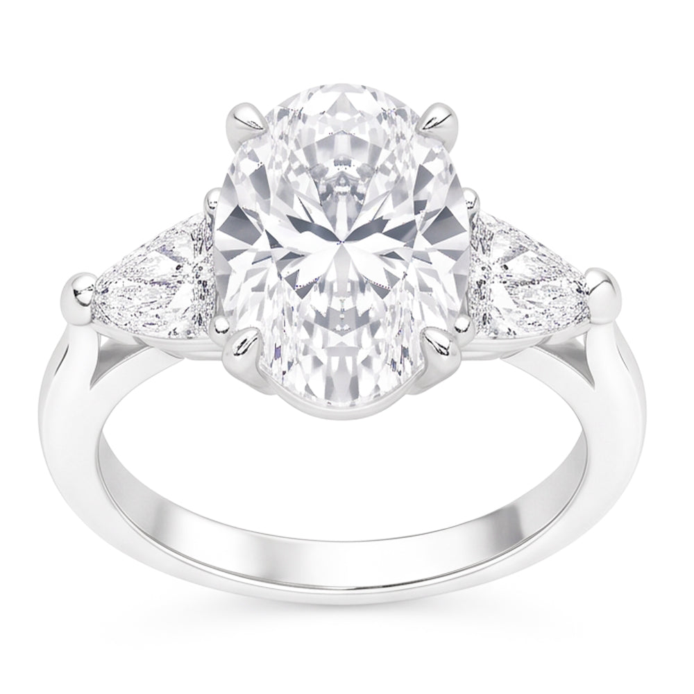 Natural Diamond Ring 2.20ct - White Gold 14K