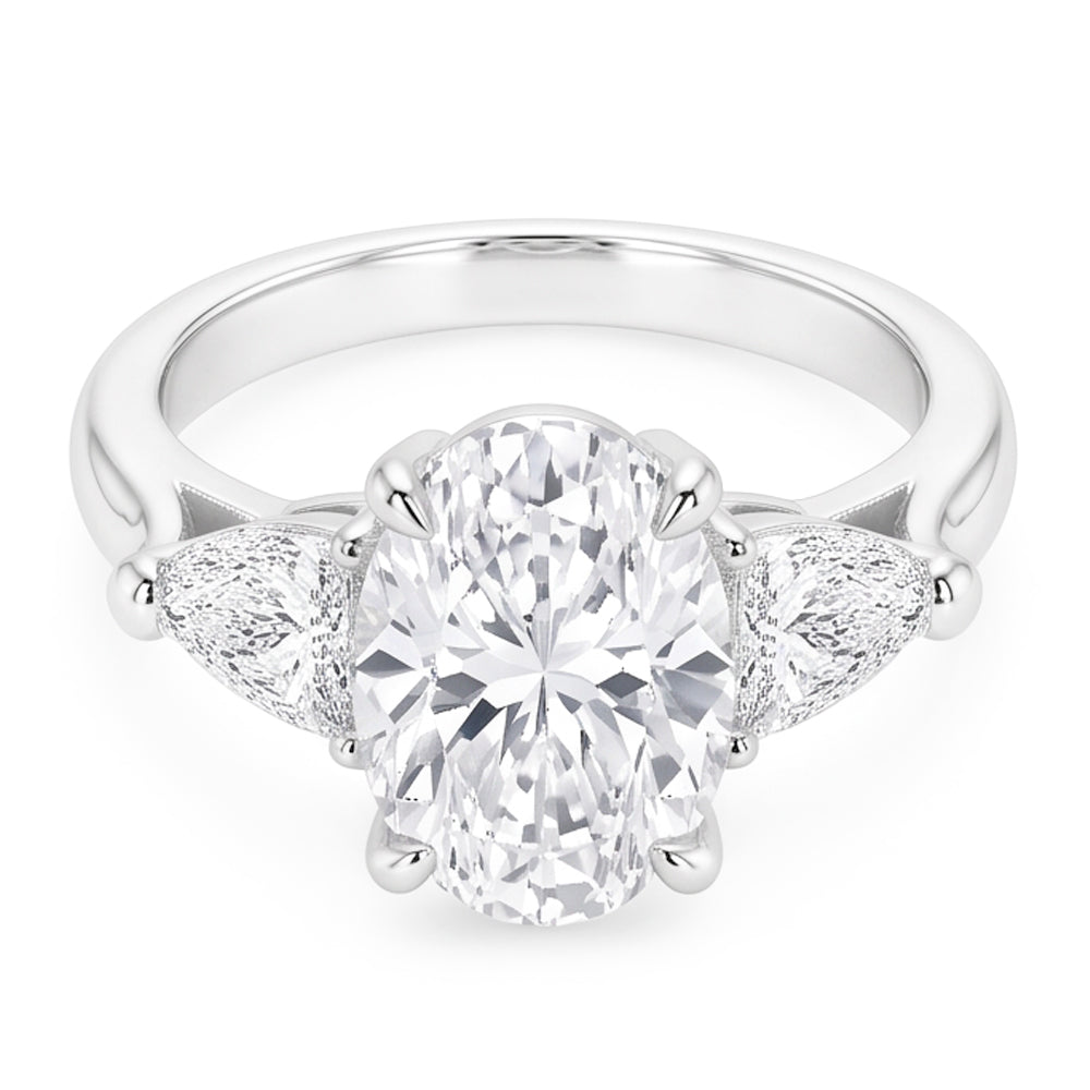 Natural Diamond Ring 2.20ct - White Gold 14K