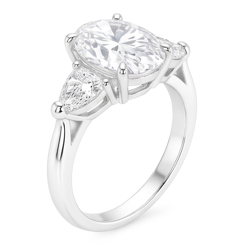 Natural Diamond Ring 2.20ct - White Gold 14K