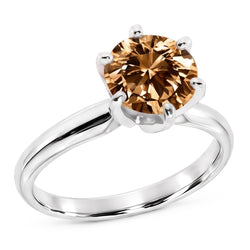 Natural Diamond Ring 2.25ct - White Gold 14K