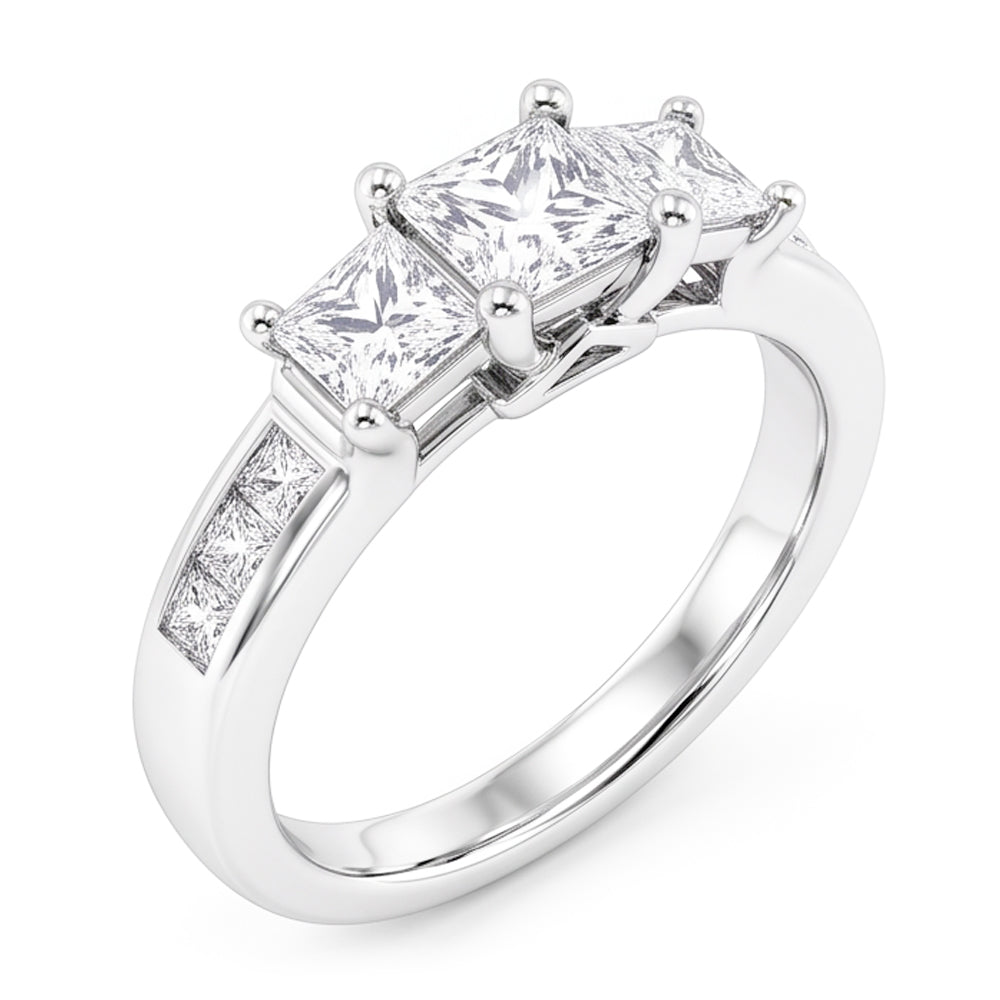 Natural Diamond Ring 2.25ct - White Gold 14K