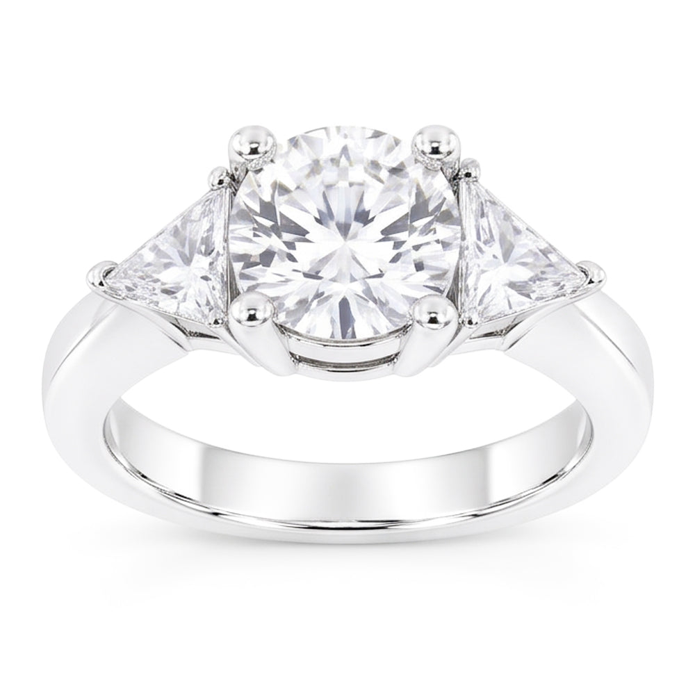 Natural Diamond Ring 2.25ct - White Gold 14K