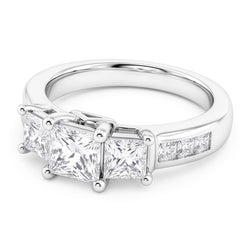 Natural Diamond Ring 2.25ct - White Gold 14K