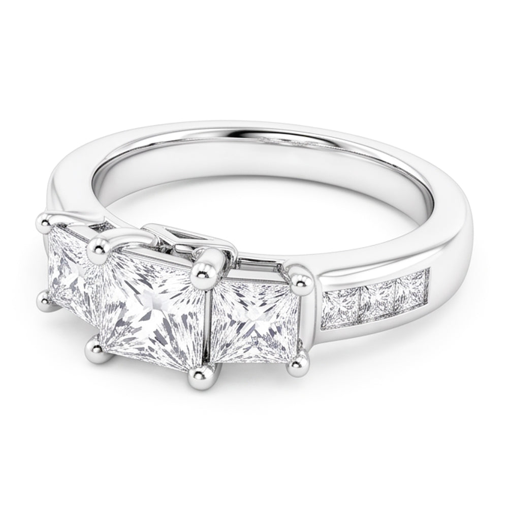 Natural Diamond Ring 2.25ct - White Gold 14K