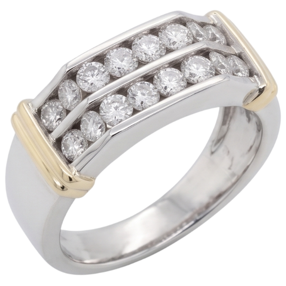 Natural Diamond Ring 2.40ct - White Gold 14K