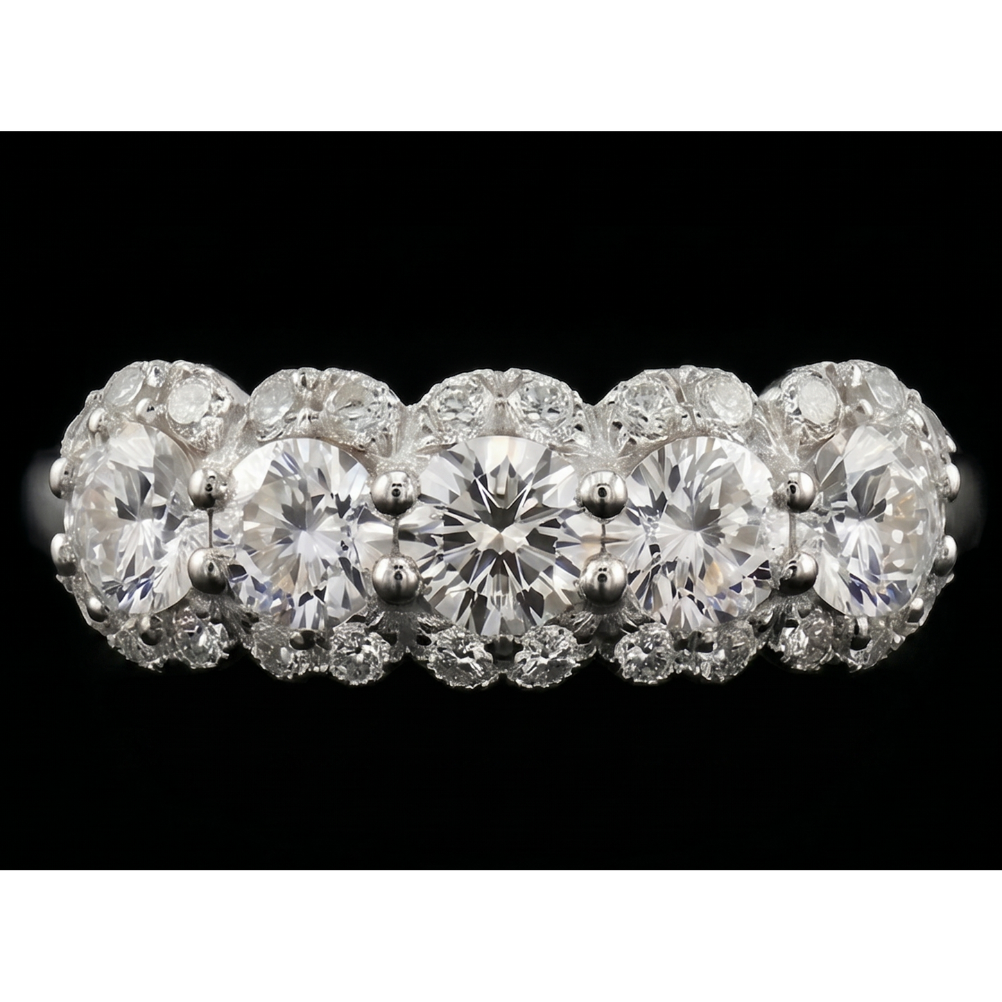Natural Diamond Ring 2.50ct - White Gold 14K