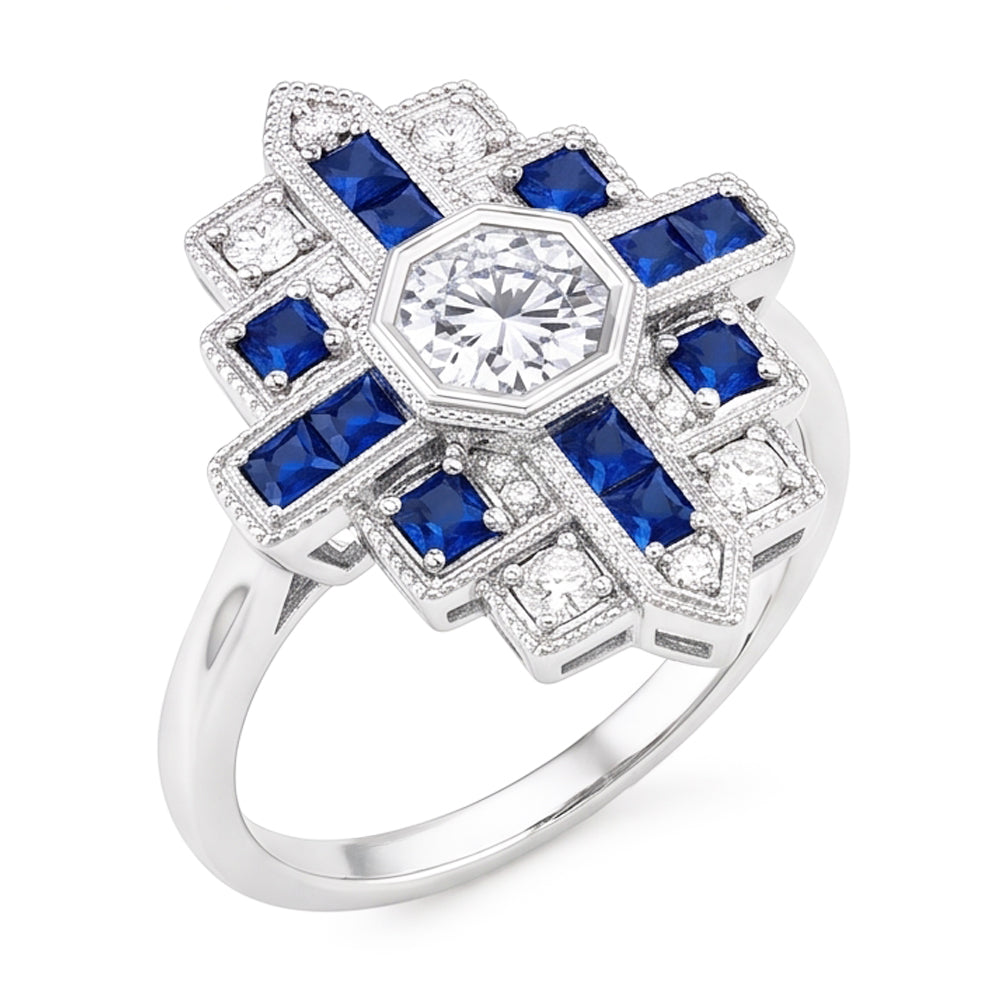Natural Diamond Ring 2.50ct - White Gold 14K