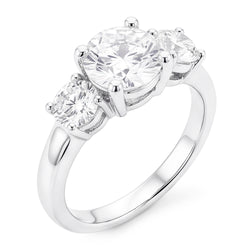 Natural Diamond Ring 2.50ct - White Gold 14K