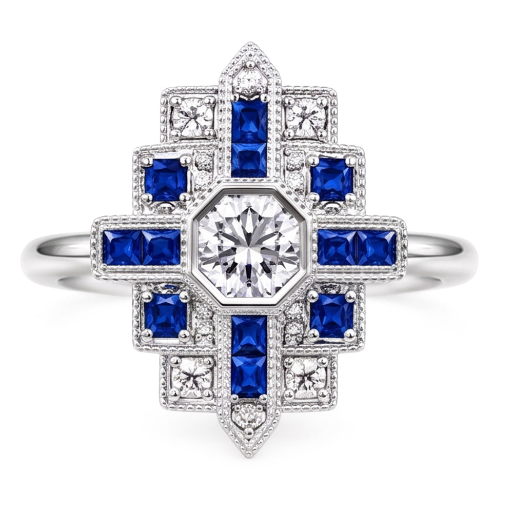 Natural Diamond Ring 2.50ct - White Gold 14K