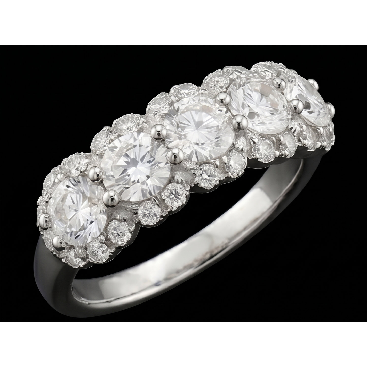 Natural Diamond Ring 2.50ct - White Gold 14K