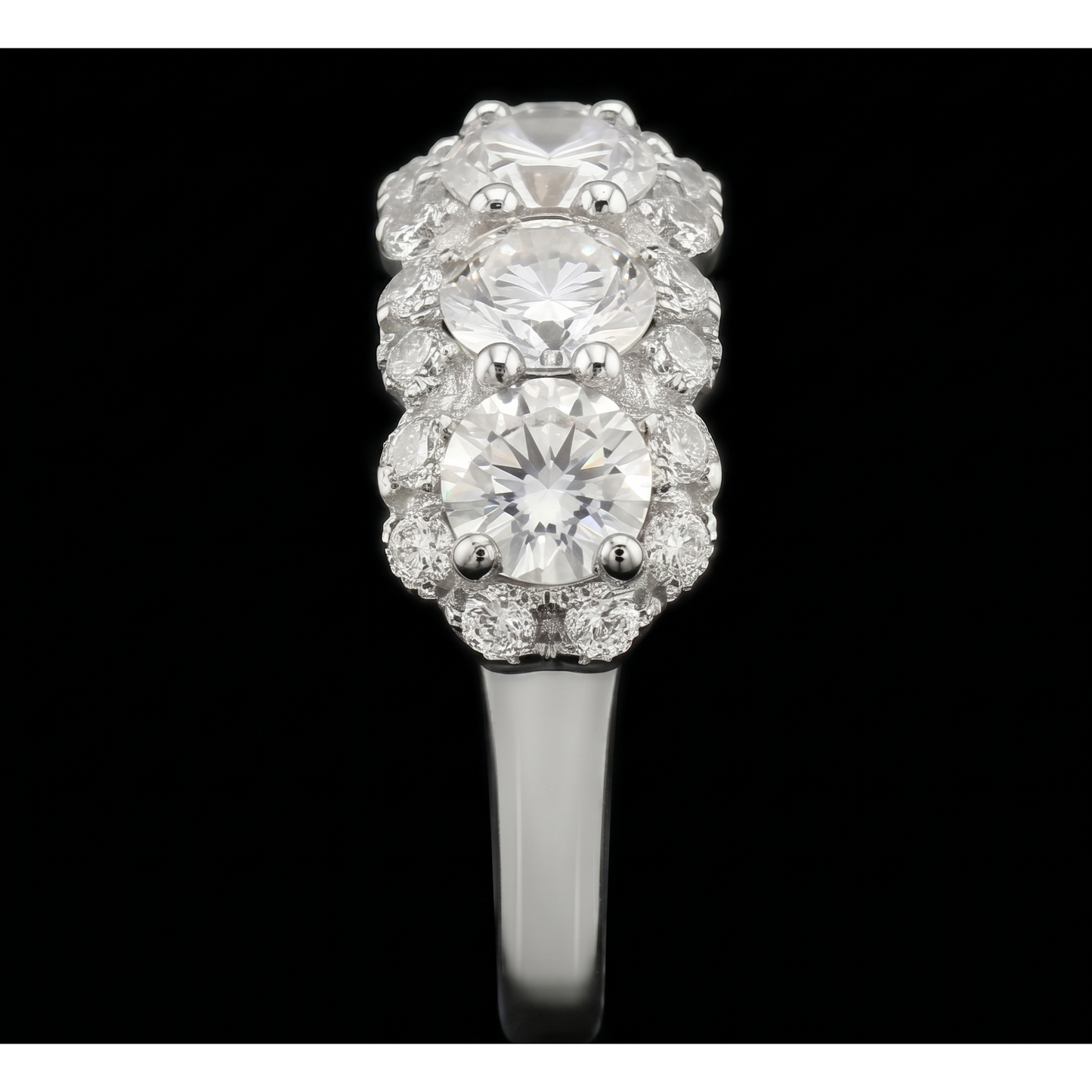 Natural Diamond Ring 2.50ct - White Gold 14K