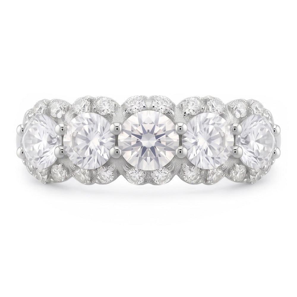 Natural Diamond Ring 2.50ct - White Gold 14K