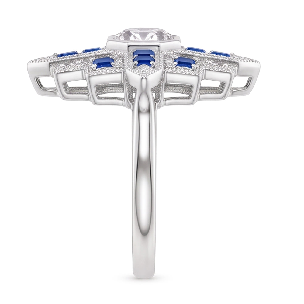 Natural Diamond Ring 2.50ct - White Gold 14K
