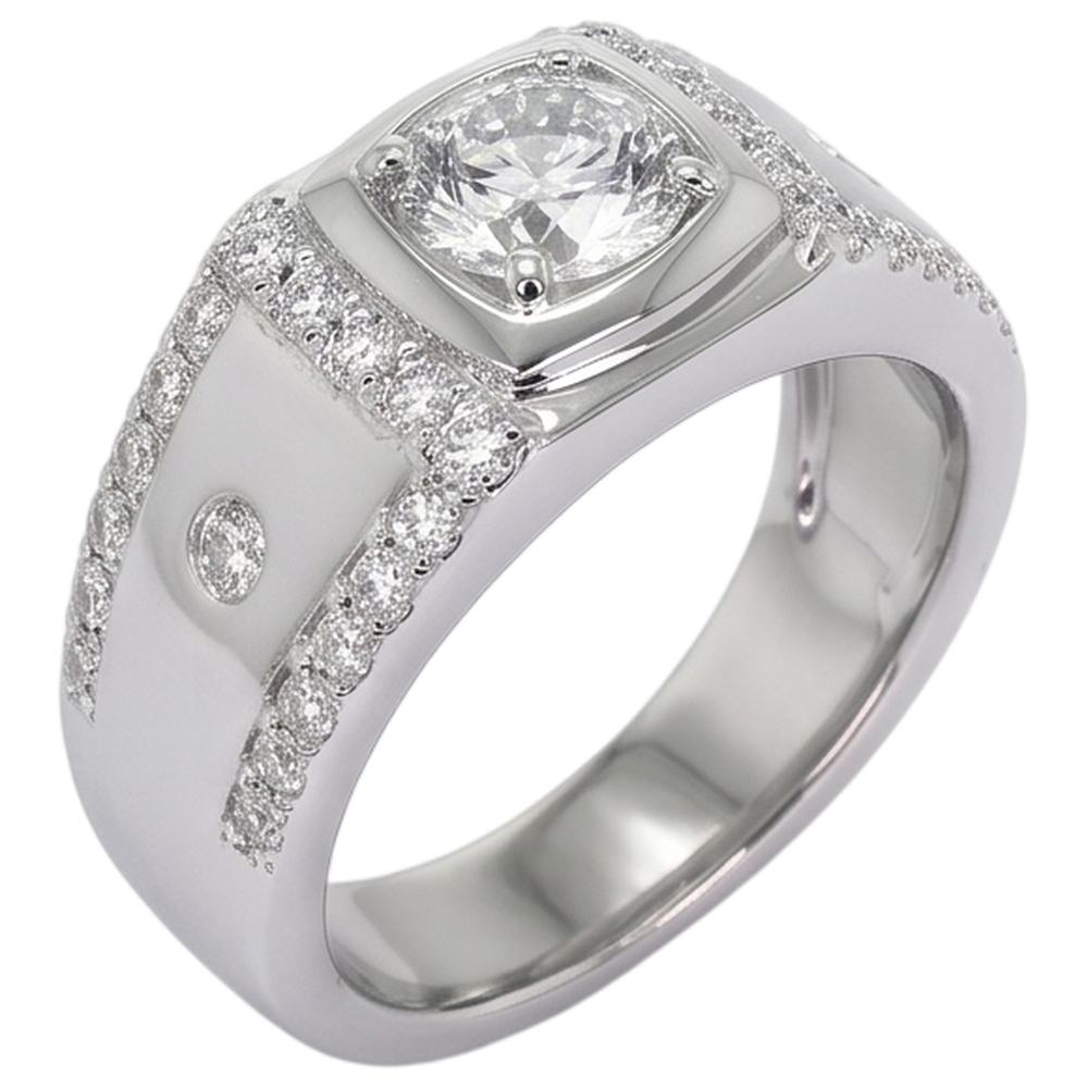 Natural Diamond Ring 2.50ct - White Gold 14K