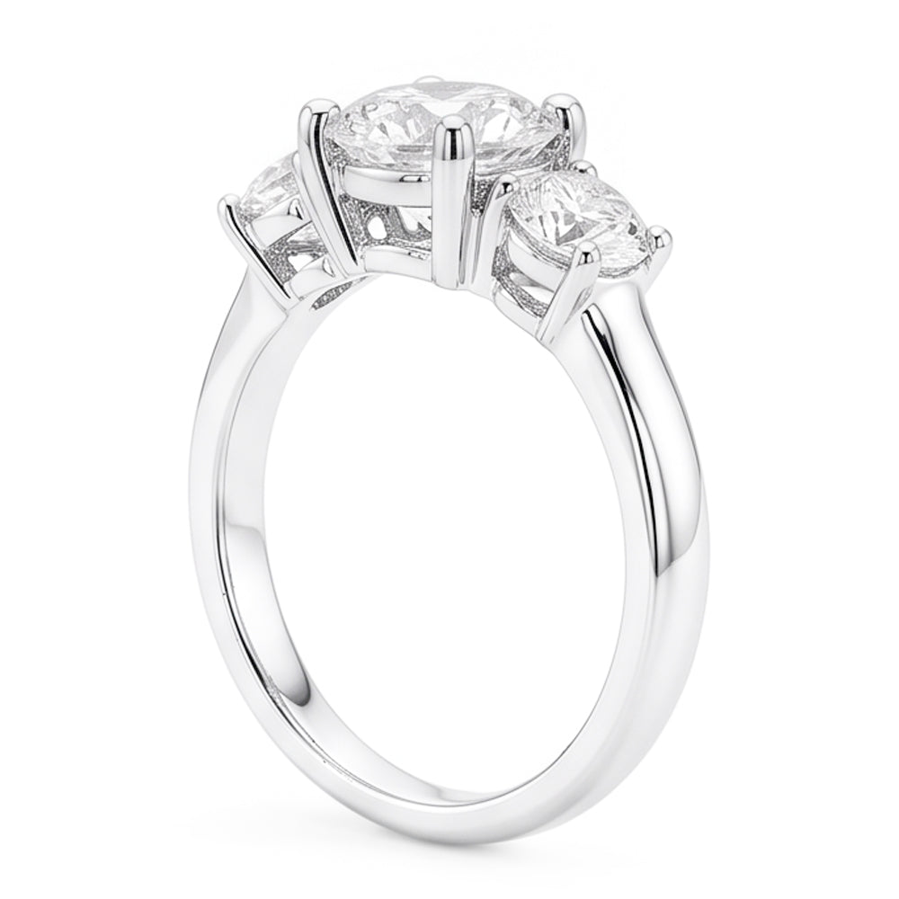 Natural Diamond Ring 2.50ct - White Gold 14K