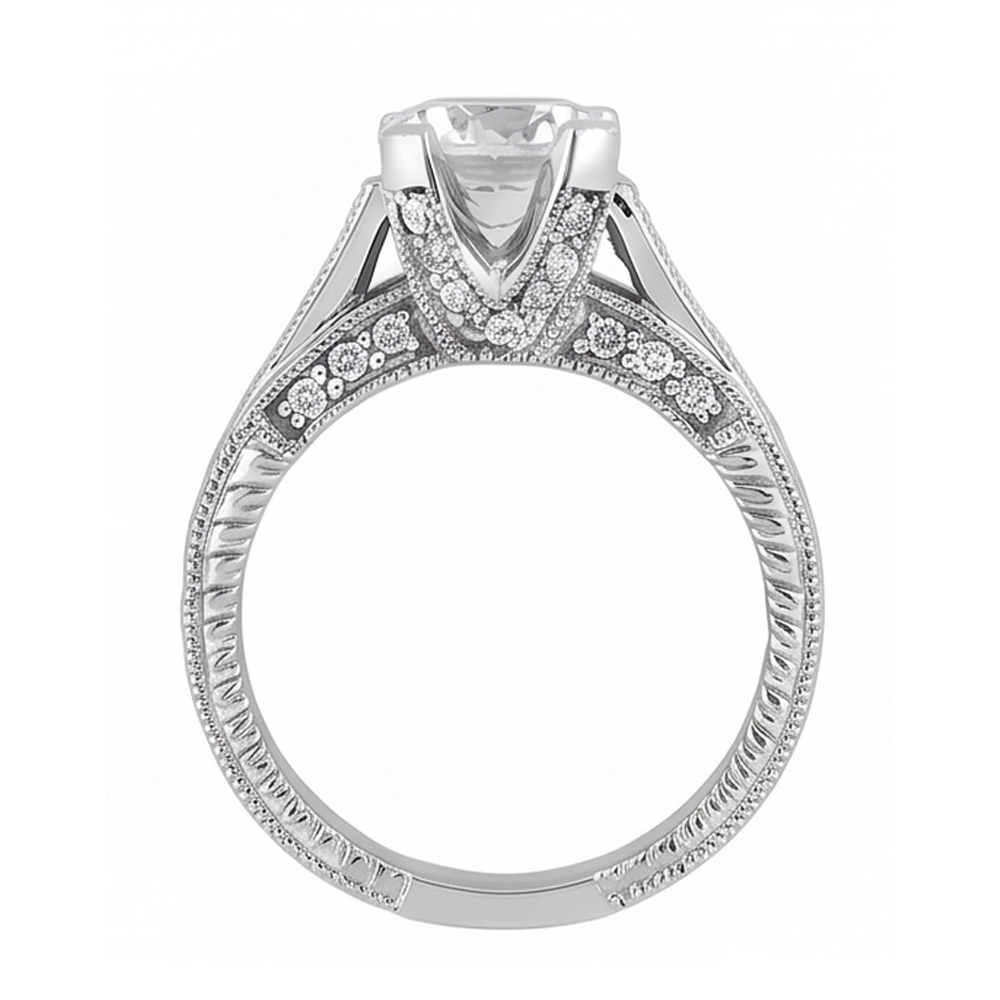 Natural Diamond Ring 2.50ct - White Gold 14K