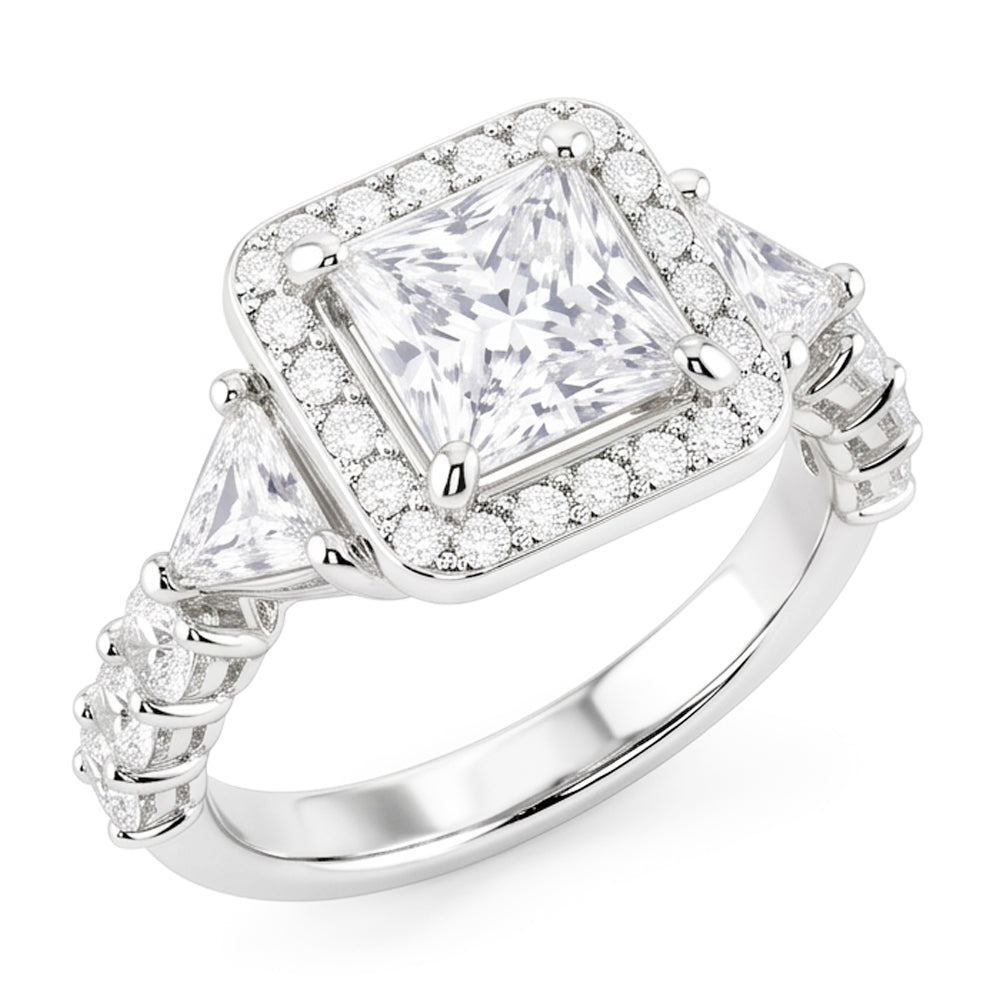 Natural Diamond Ring 2.50ct - White Gold 14K