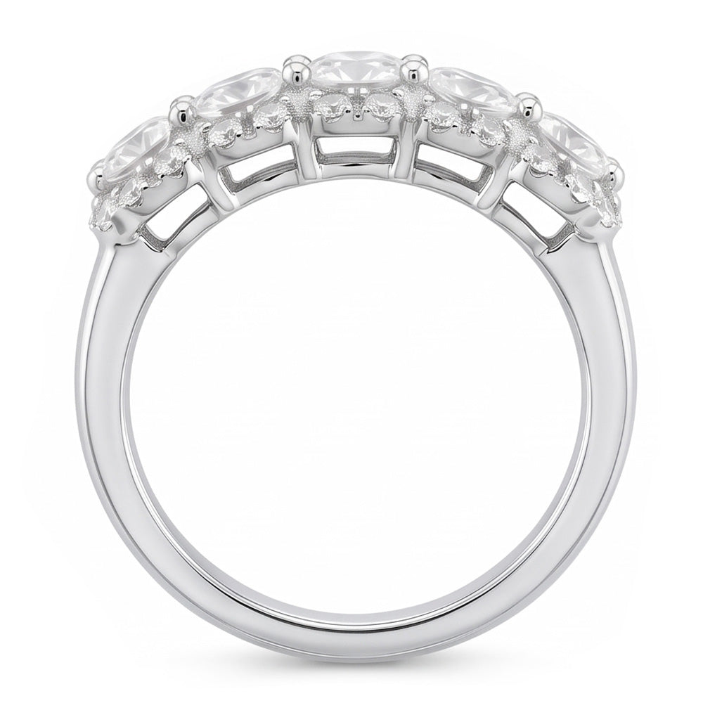 Natural Diamond Ring 2.50ct - White Gold 14K