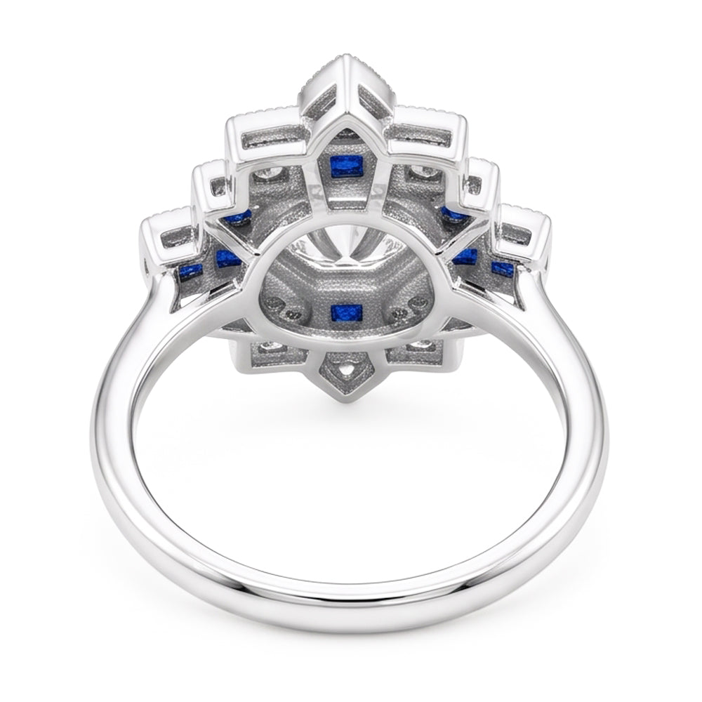 Natural Diamond Ring 2.50ct - White Gold 14K