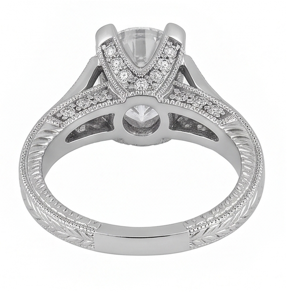 Natural Diamond Ring 2.50ct - White Gold 14K