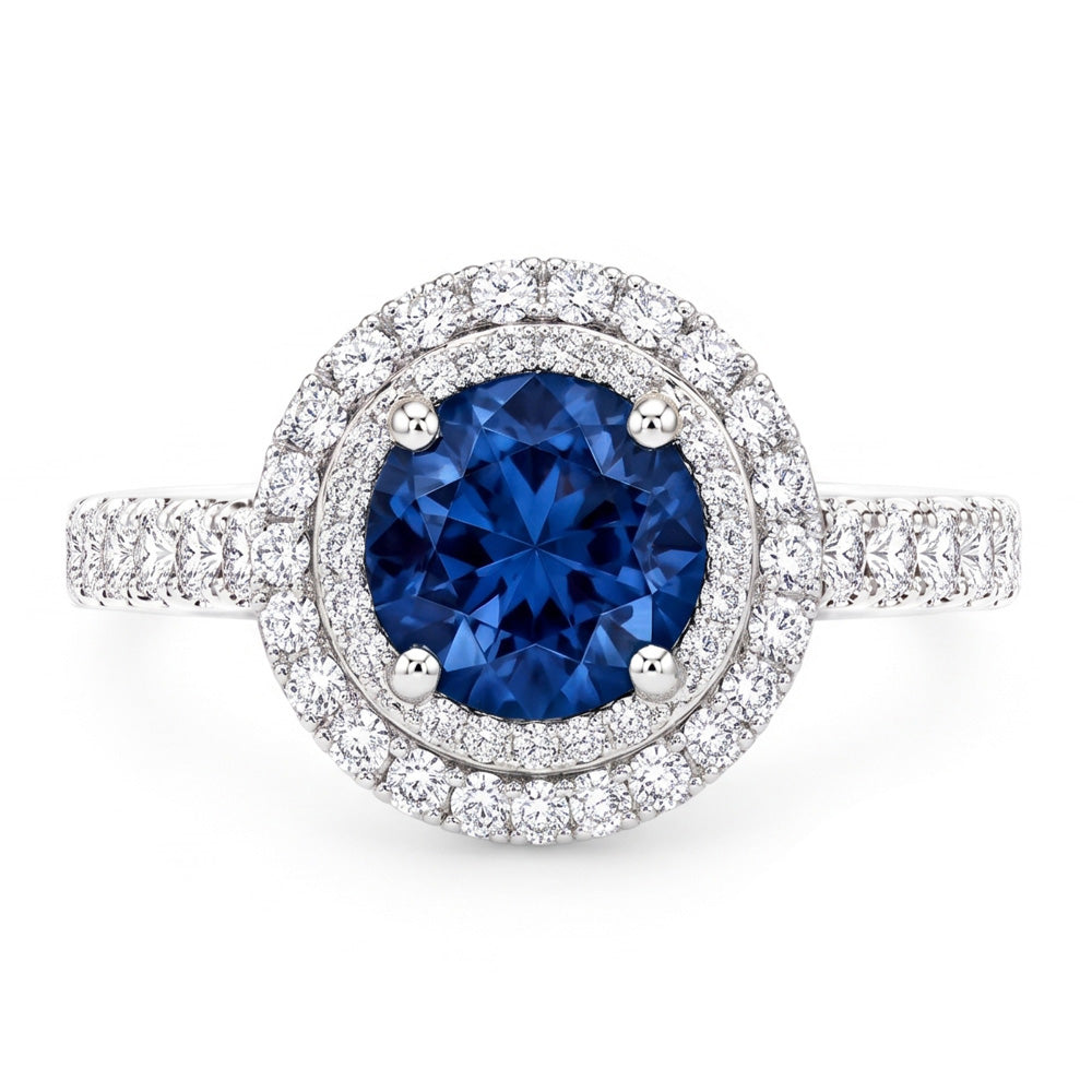 Natural Diamond Ring 2.51ct - White Gold 14K