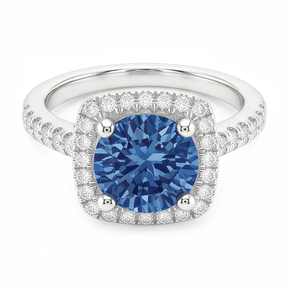 Natural Diamond Ring 2.51ct - White Gold 14K