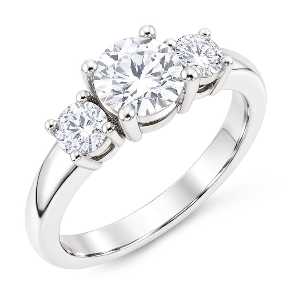 Natural Diamond Ring 2.55ct - White Gold 14K