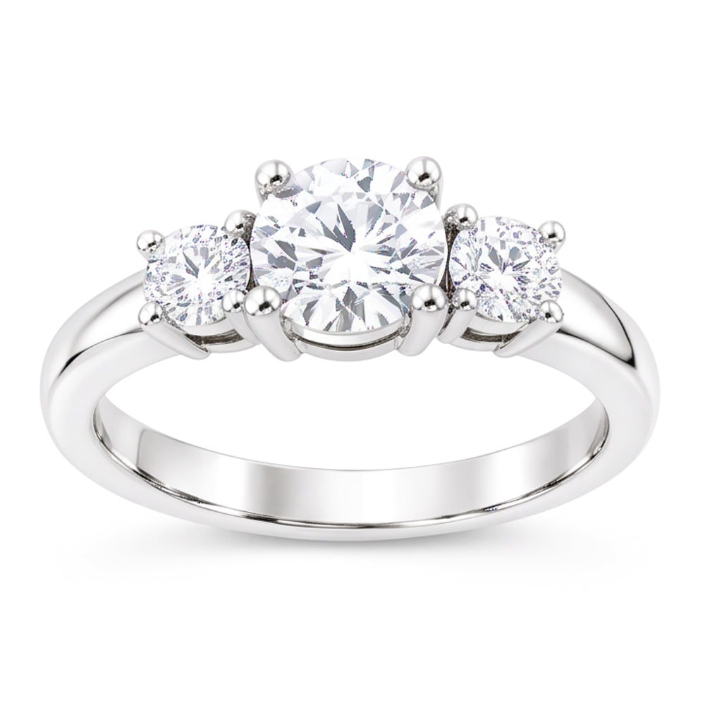 Natural Diamond Ring 2.55ct - White Gold 14K
