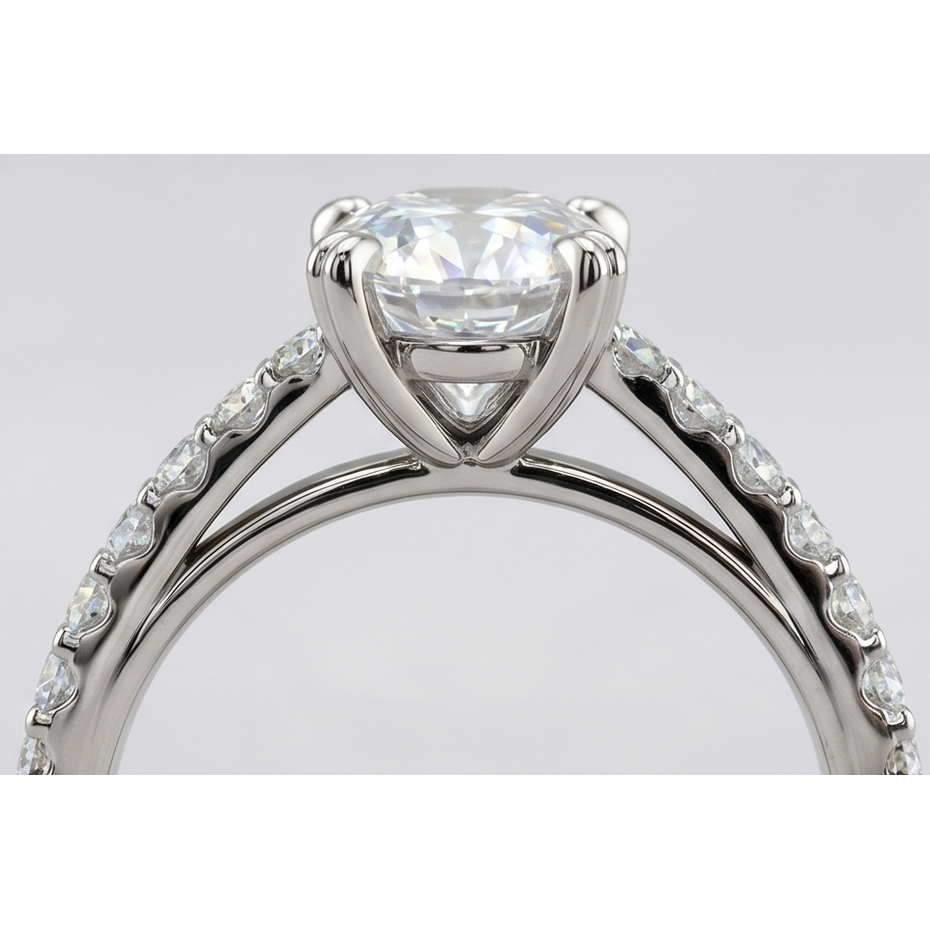 Natural Diamond Ring 2.60ct - White Gold 14K