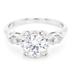 Natural Diamond Ring 2.60ct - White Gold 14K
