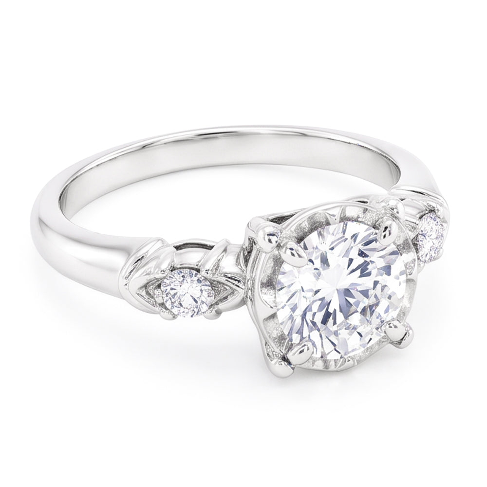 Natural Diamond Ring 2.60ct - White Gold 14K