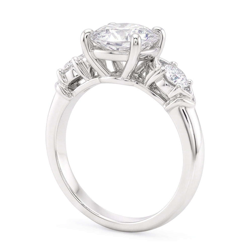 Natural Diamond Ring 2.60ct - White Gold 14K