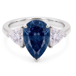 Natural Diamond Ring 2.70ct - White Gold 14K