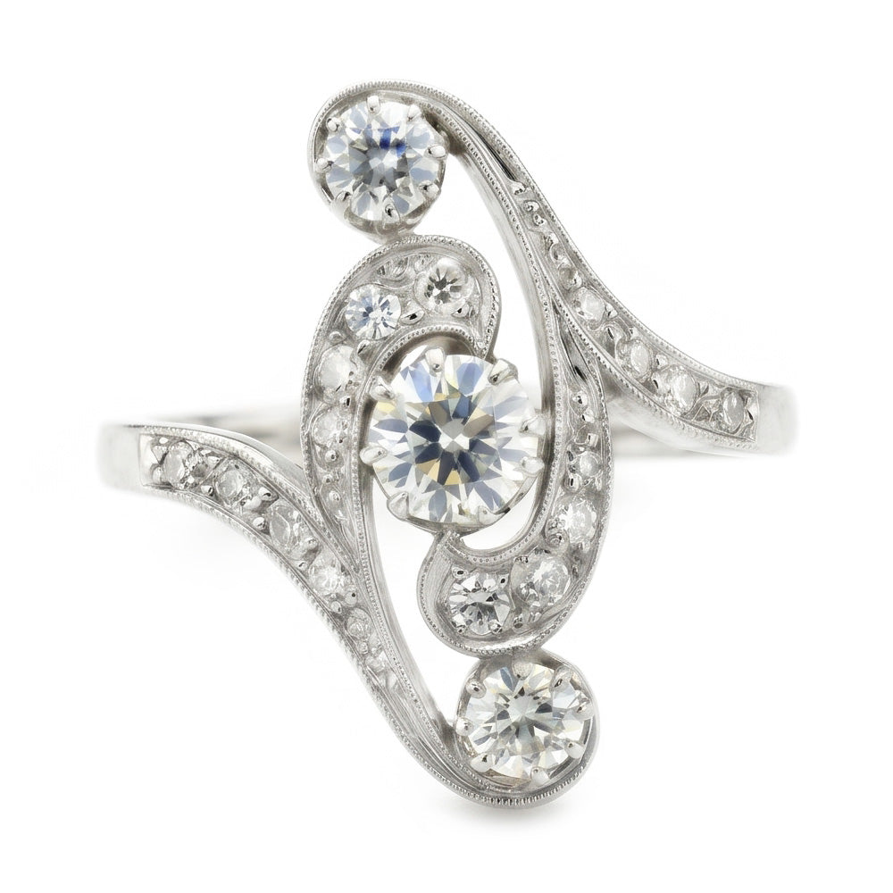 Natural Diamond Ring 2.75ct - White Gold 14K
