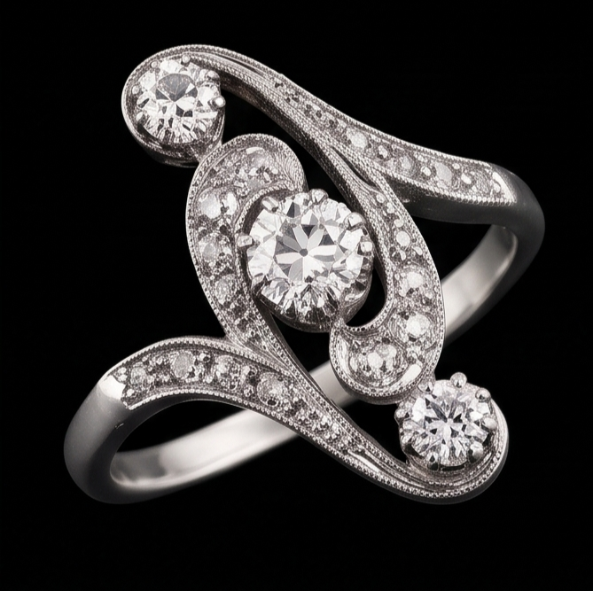 Natural Diamond Ring 2.75ct - White Gold 14K