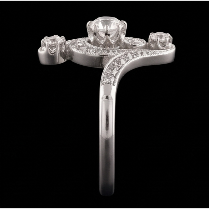 Natural Diamond Ring 2.75ct - White Gold 14K
