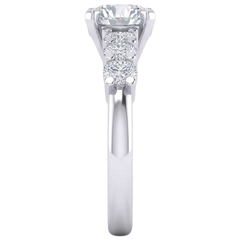 Natural Diamond Ring 2.85ct - White Gold 14K