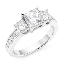 Natural Diamond Ring 2ct - White Gold 14K