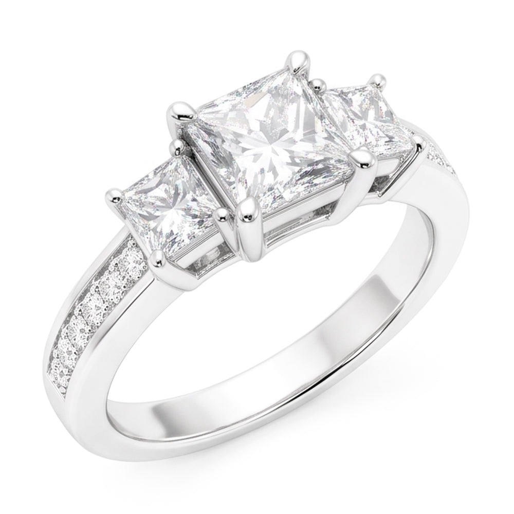 Natural Diamond Ring 2ct - White Gold 14K