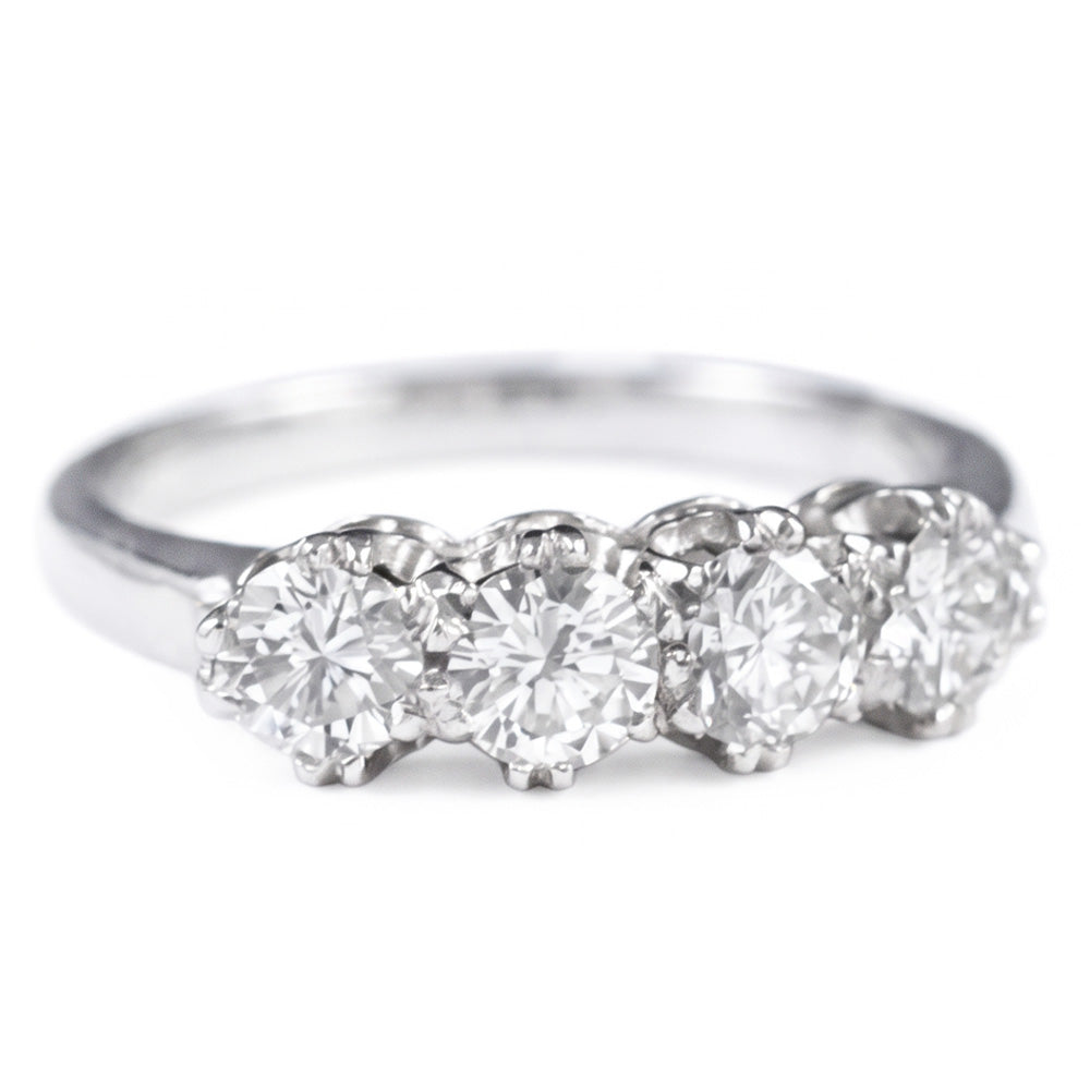 Natural Diamond Ring 2ct - White Gold 14K