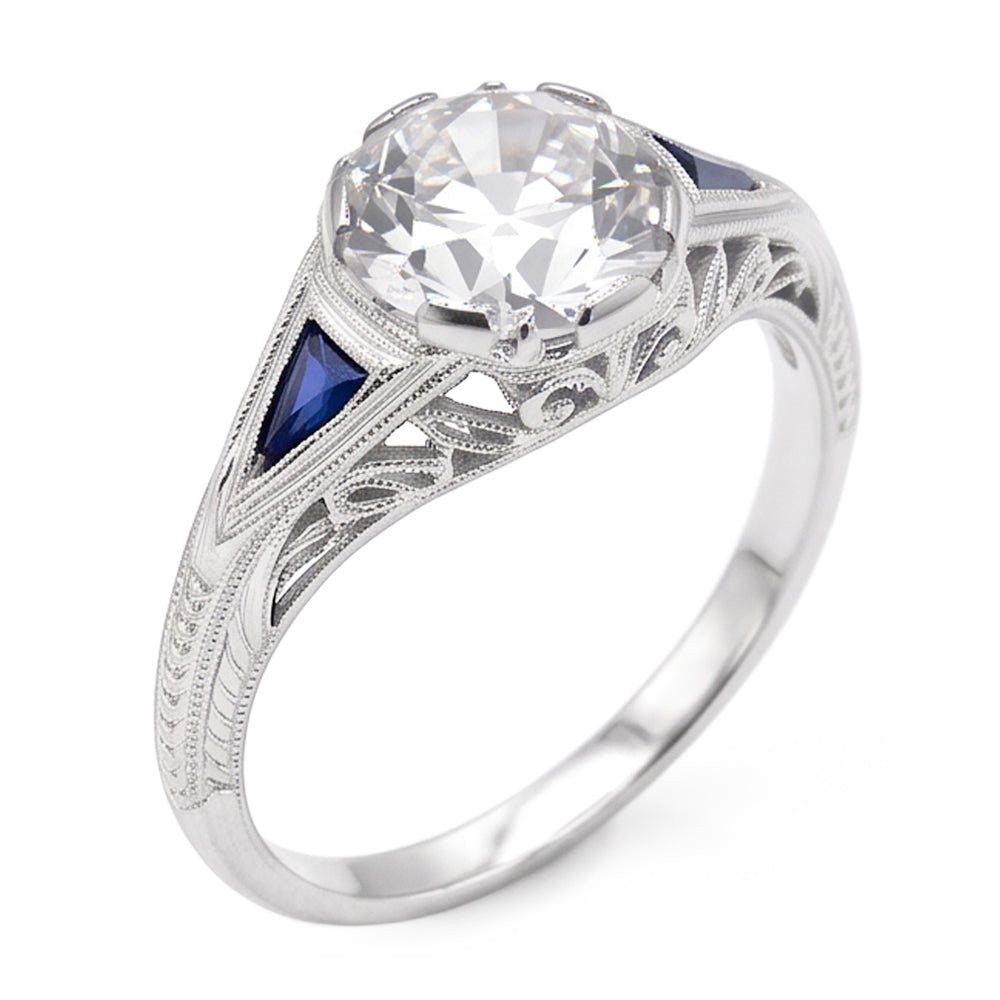 Natural Diamond Ring 2ct - White Gold 14K