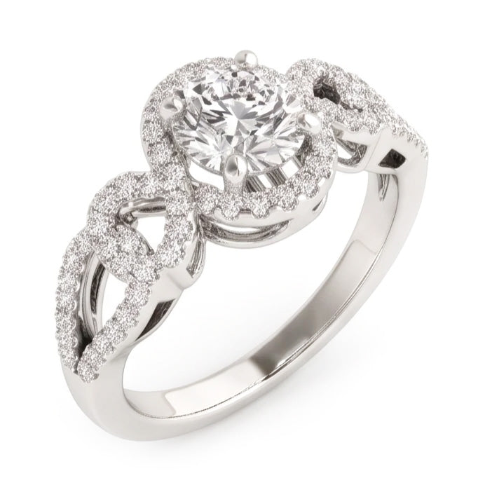 Natural Diamond Ring 2ct - White Gold 14K