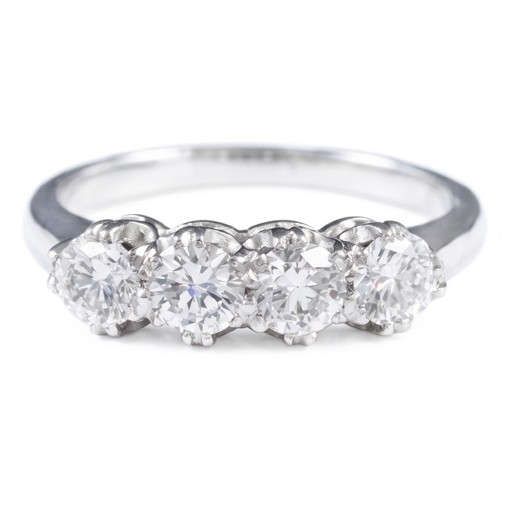 Natural Diamond Ring 2ct - White Gold 14K