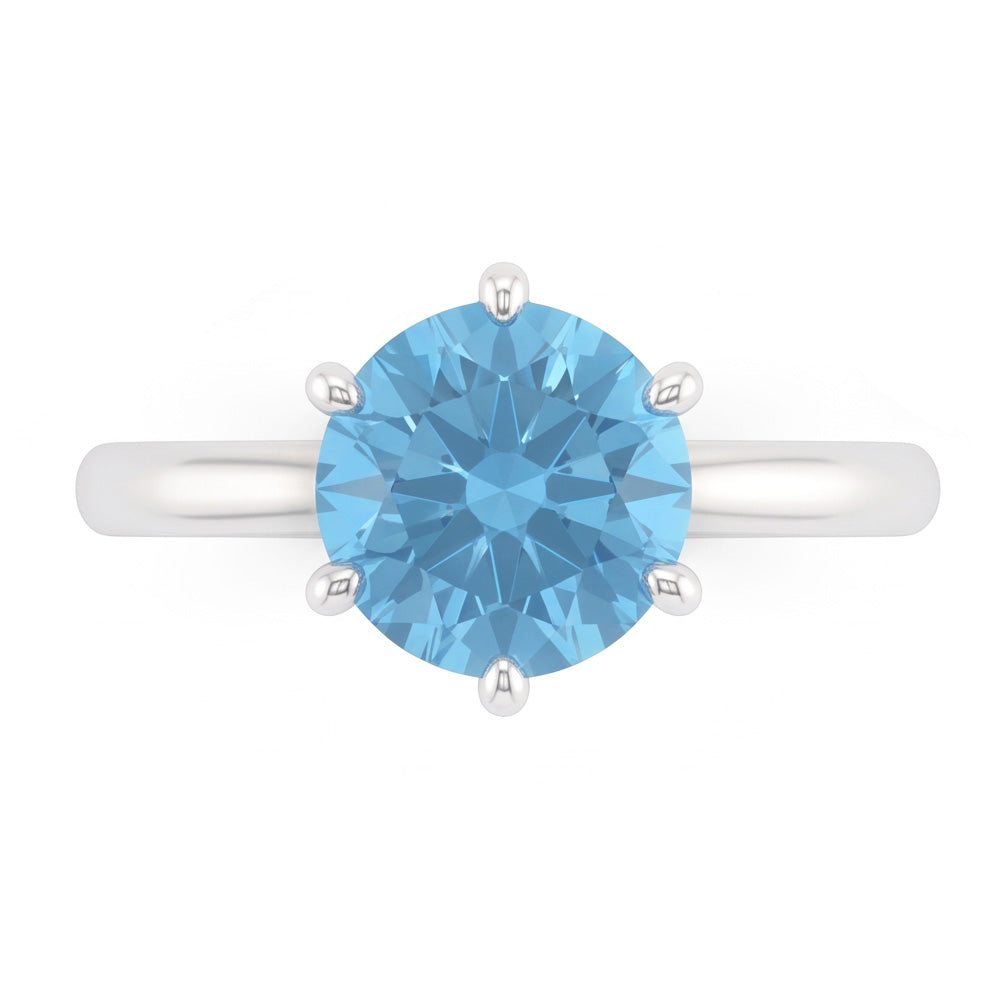Natural Diamond Ring 2ct - White Gold 14K