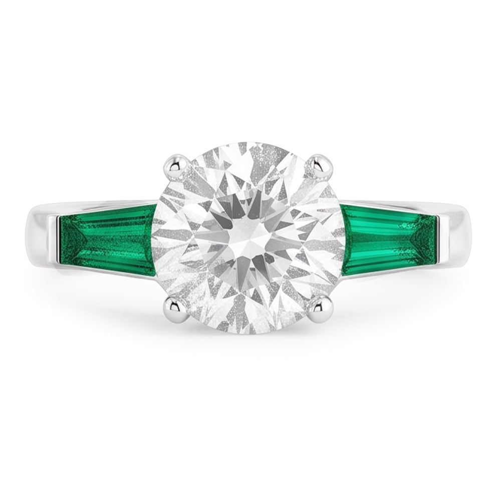 Natural Diamond Ring 2ct - White Gold 14K